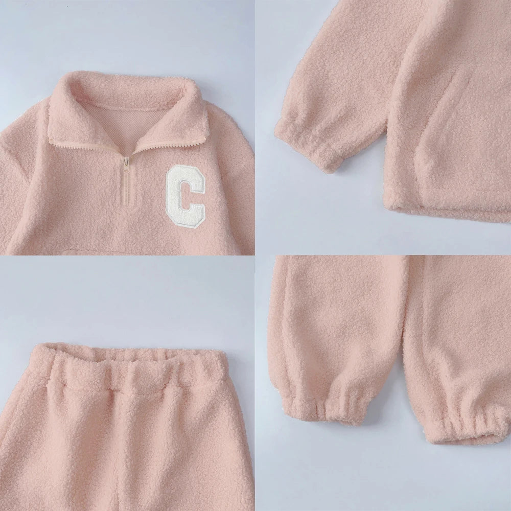 Kids’ Long-Sleeved Warm Casual Clothing Set childrensterritory