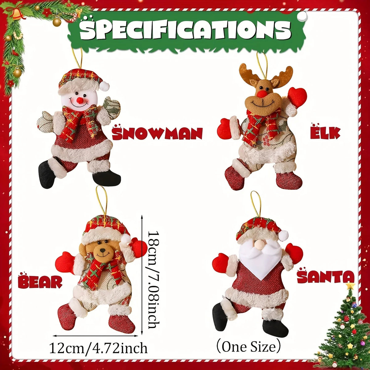 Dancing Santa Hanging Toys for Christmas Tree Decoration