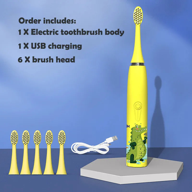 Kids Waterproof Rechargeable Electric Toothbrush childrensterritory