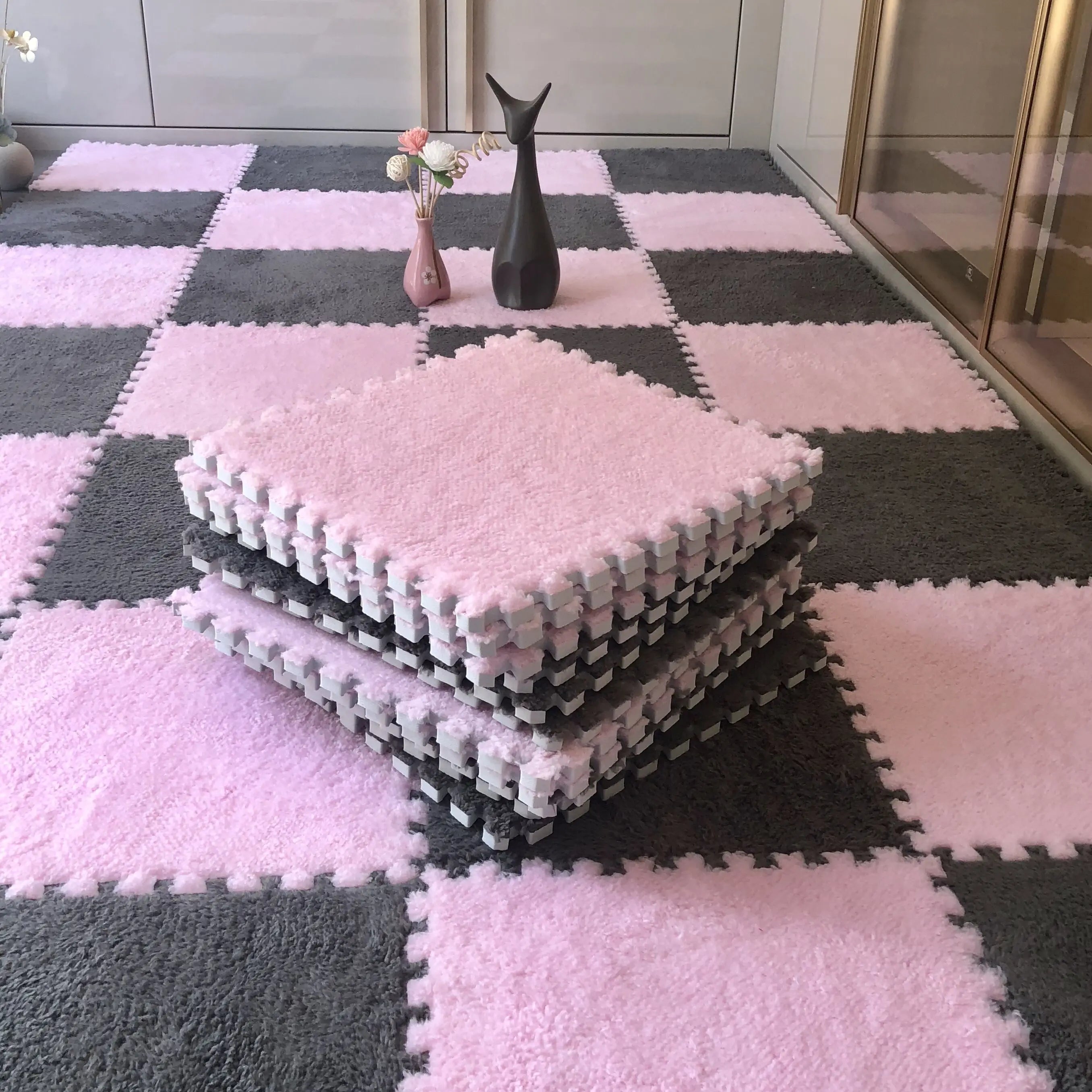 Soft Plush Kids Interlock Floor Mats, 30*30 CM childrensterritory