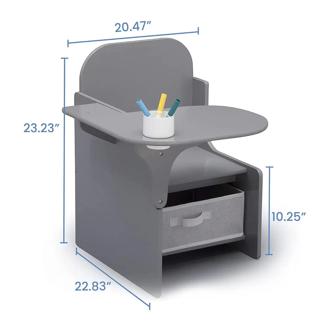Classic Chair Desk With Storage Bin for Children Room