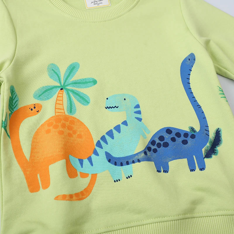 Cartoon Dinosaurs Print Sweatshirts For Boys childrensterritory