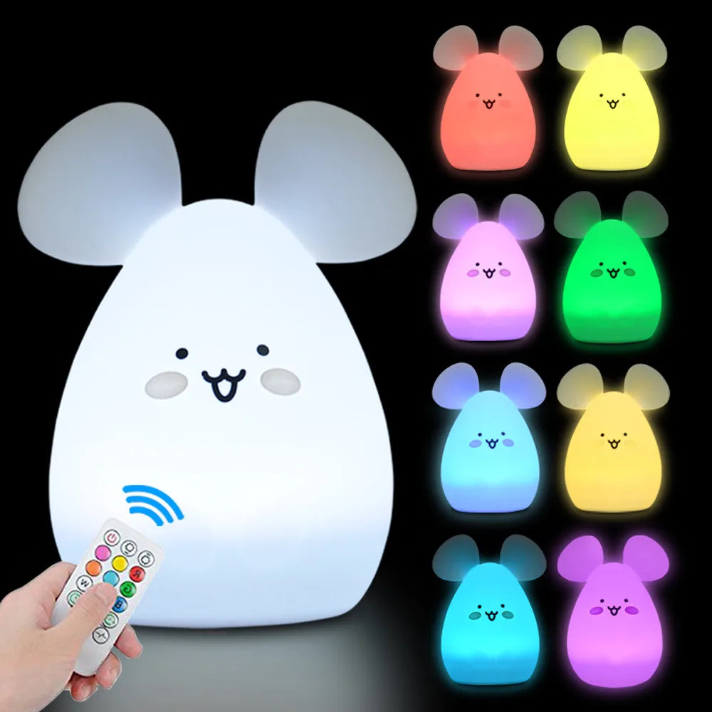 Rechargeable Owl LED Night Light in 9 Colors for Kids Room childrensterritory