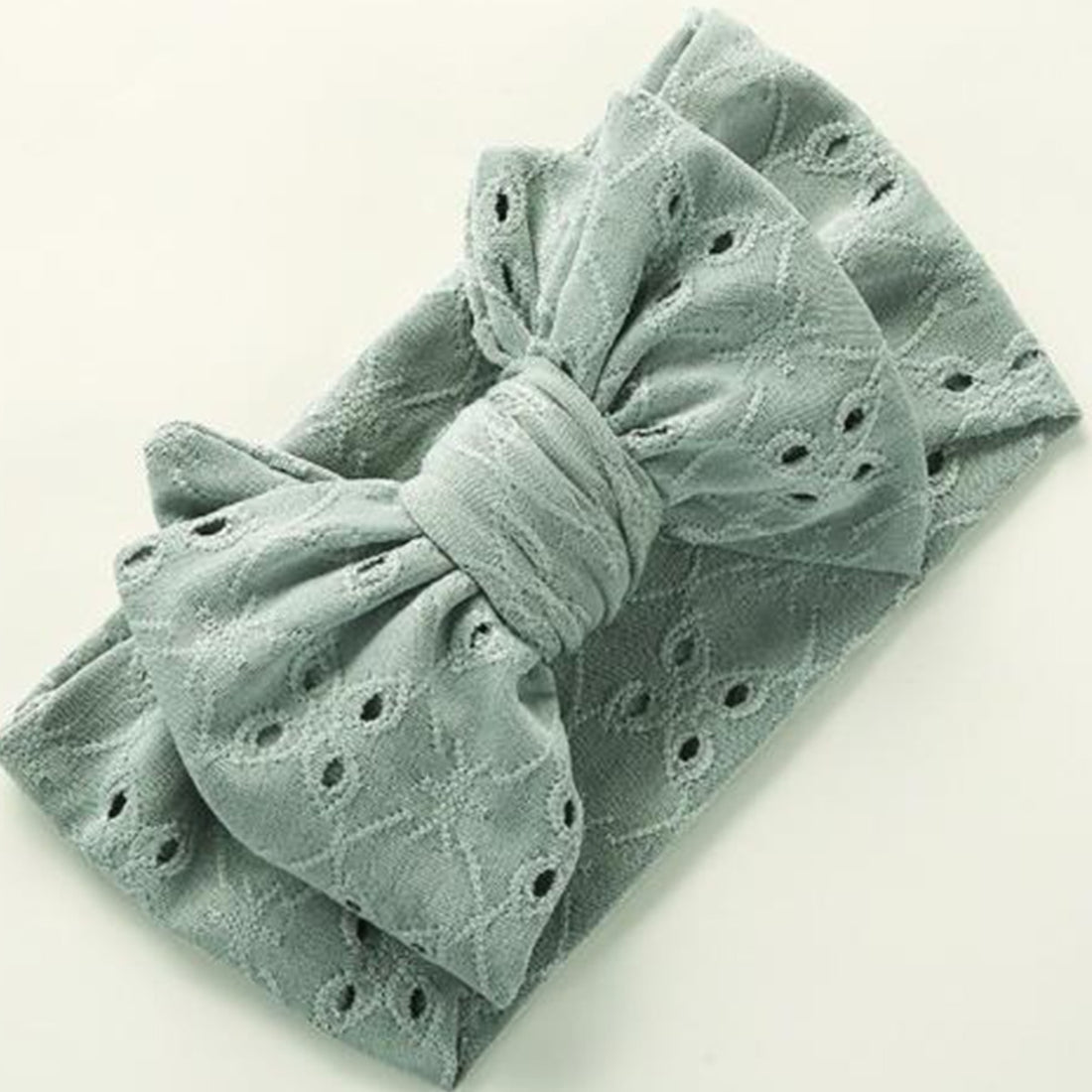 Baby Girl Embroidery Turban Knotted Bow Headband childrensterritory