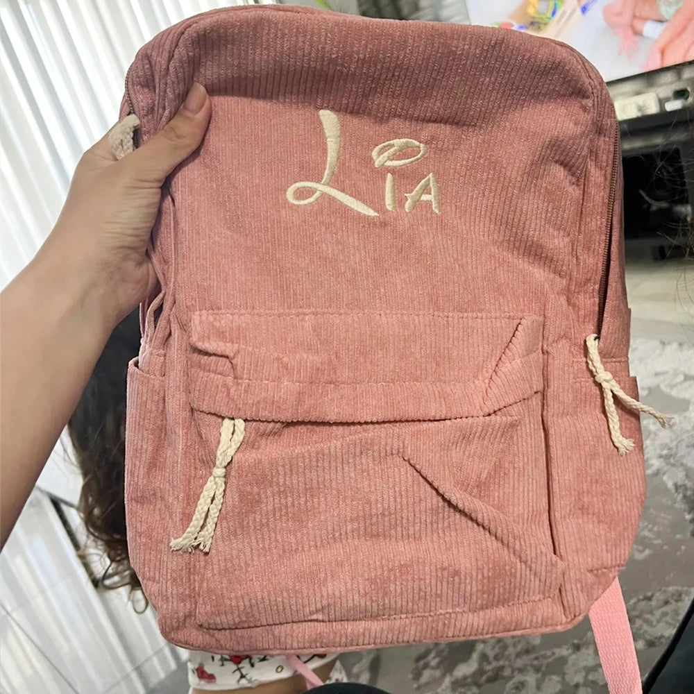 Ultra Soft Casual Backpack with Custom Name for Kids or Adults