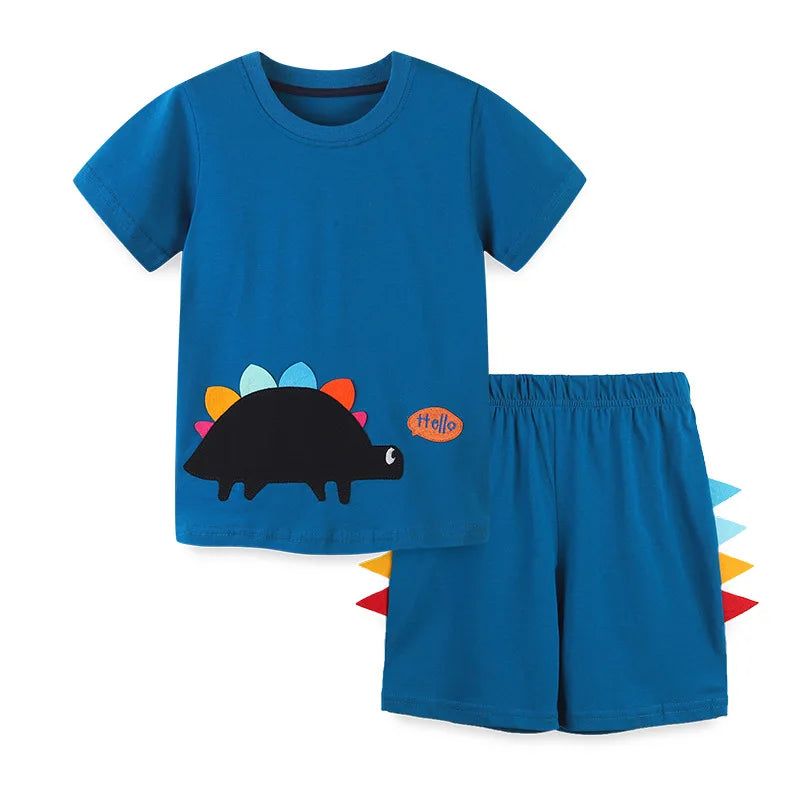 Soft Cartoon Dinosaur Design Kids Boys Clothes Sets childrensterritory