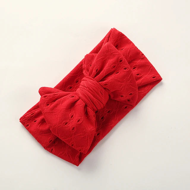 Hollow-Out Bowknot Kids Girls Embroidery Hair Bands