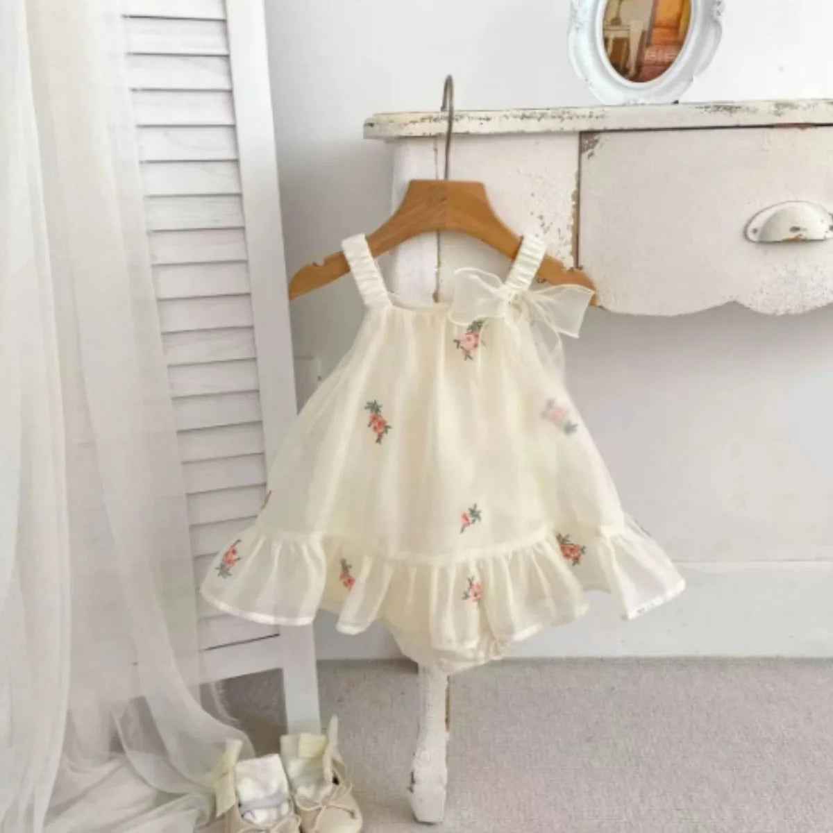 Baby Girl Lace Flower Sleeveless Summer Romper