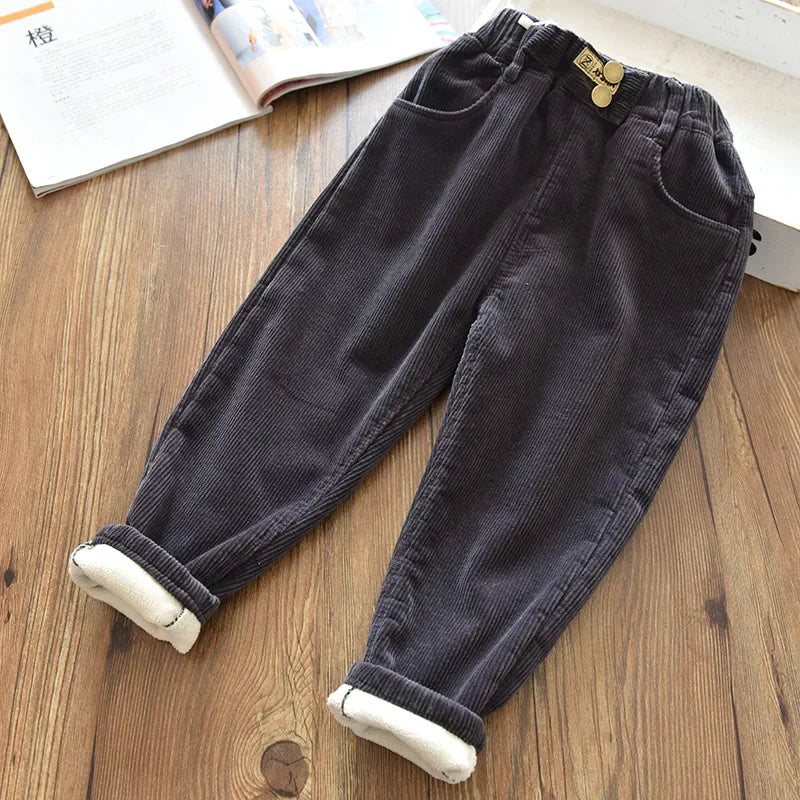 Thick Fleece Padded Trousers for Kids Girls/Boys childrensterritory