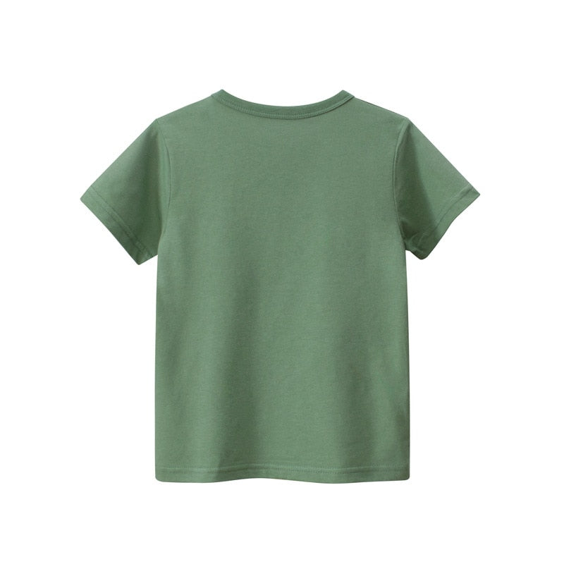 Cartoon Letter Printed Kids Boys Girls Loose Summer Cotton Top childrensterritory