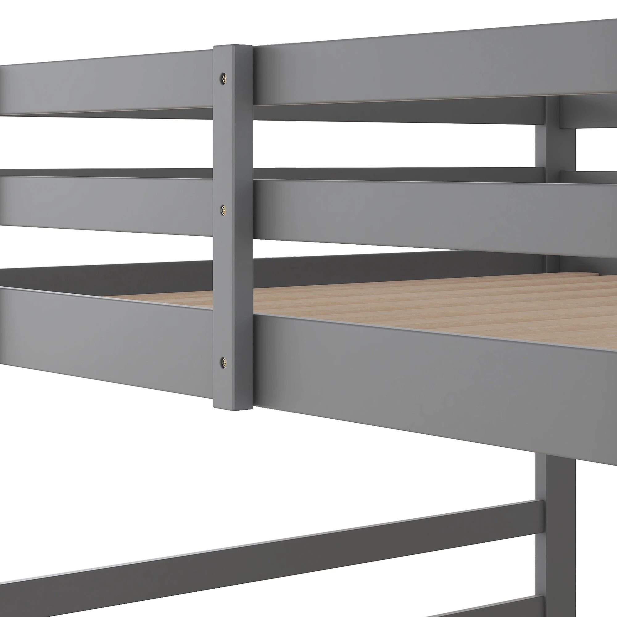 Ladder-equipped Twin Over Twin Bunk Bed for Kids Room childrensterritory