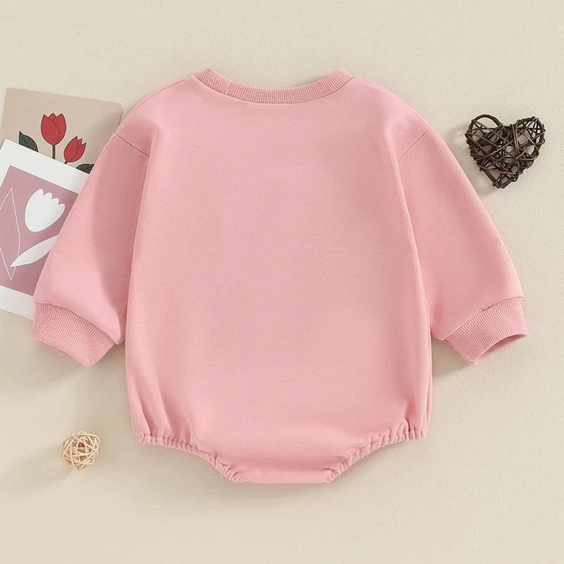 Little Love Letter Print Long Sleeve Winter Baby Bodysuit