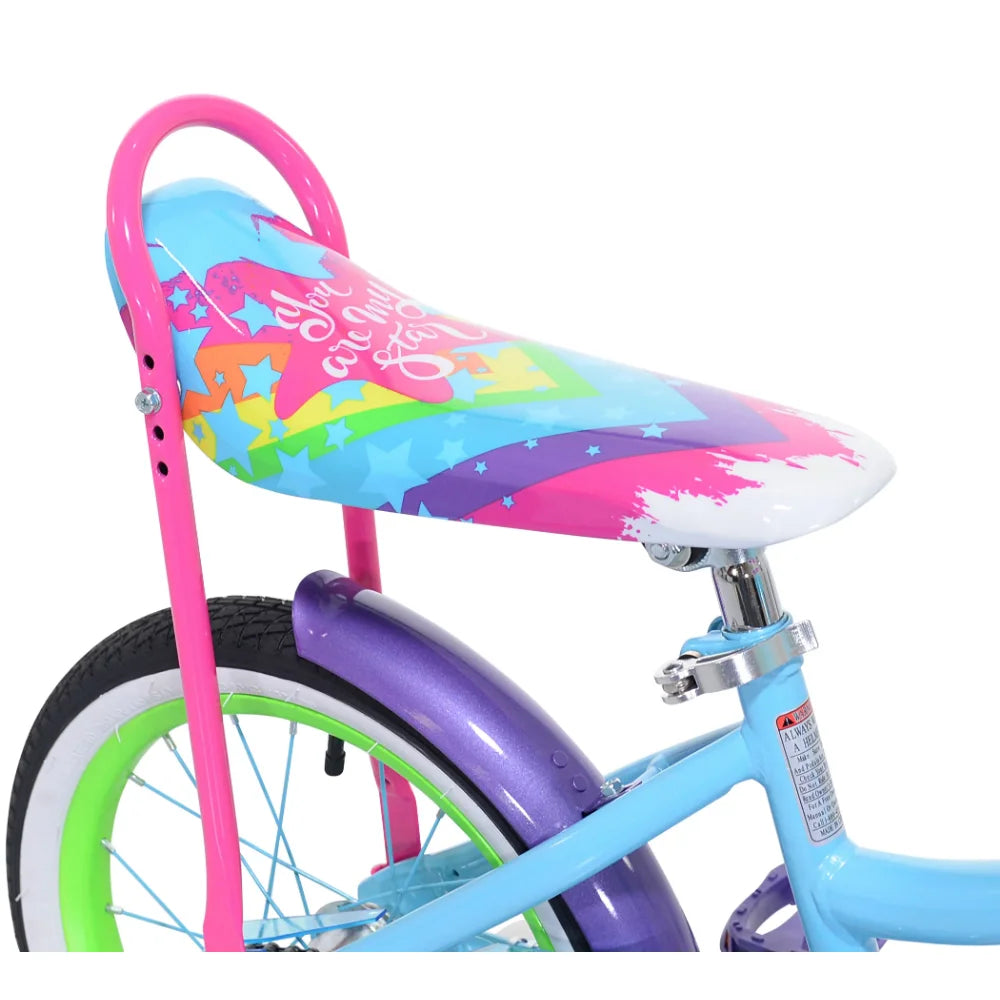 16" Blue and Green Bicycle For Kids with Basket childrensterritory