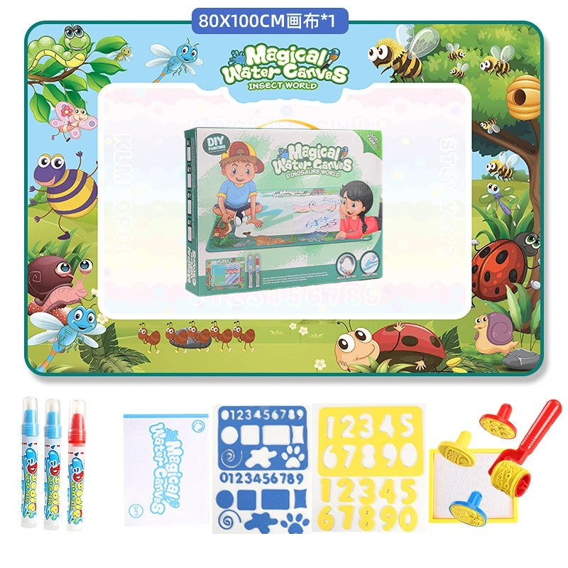 100x80CM Magic Water Drawing Mat With Reusable Magic Pens childrensterritory