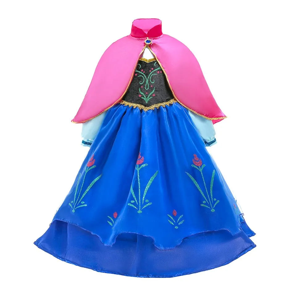 Kids Girls Jasmine Elsa Anna Bella Rapunzel Costumes childrensterritory