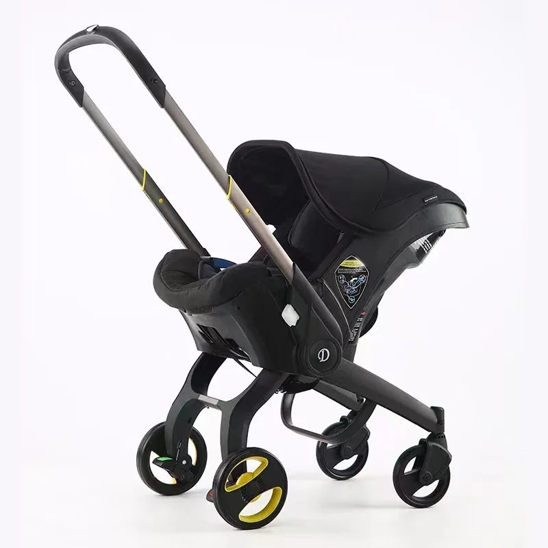 Foldable 3-in-1 Baby Carriage Prams with Car Seat childrensterritory