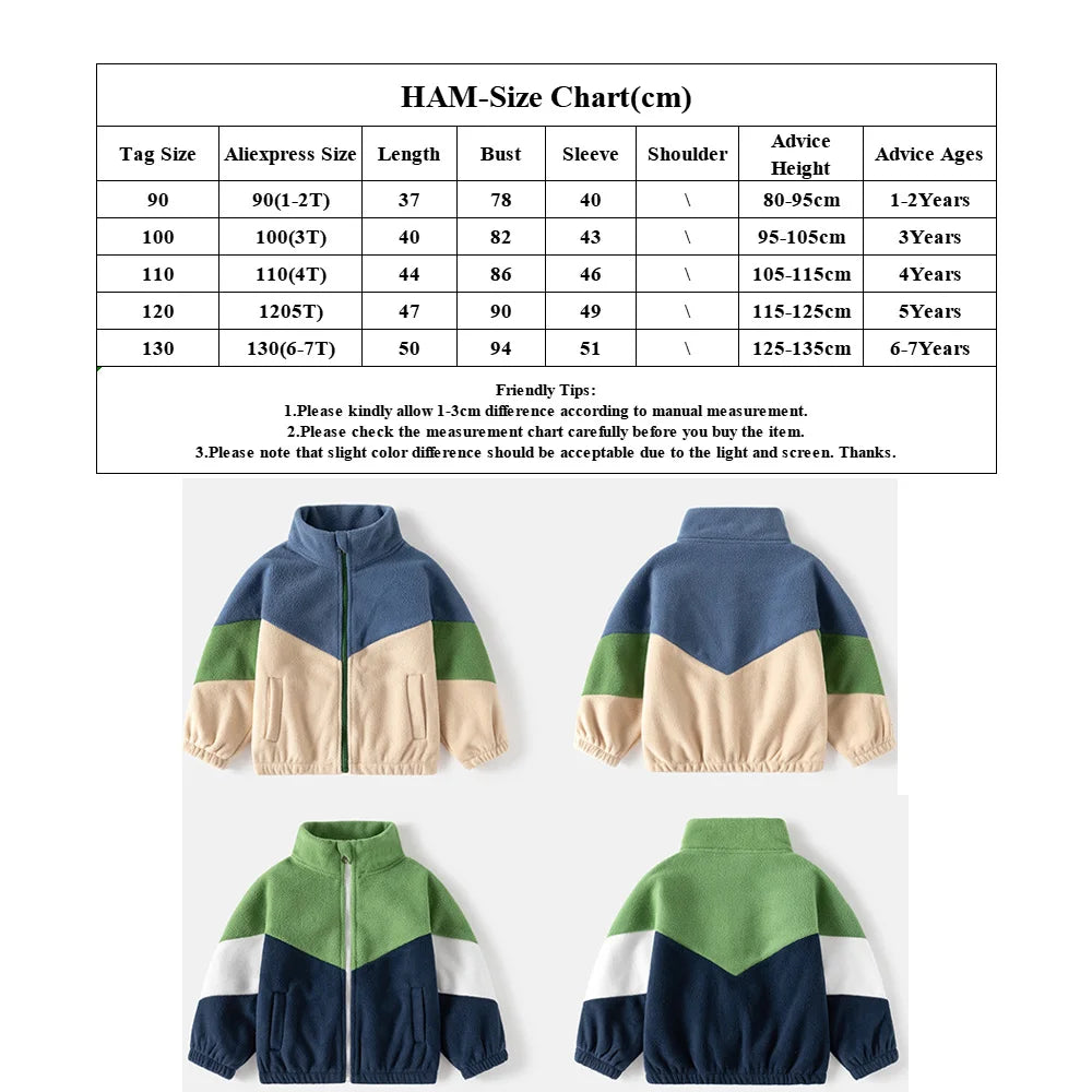 Boys’ Long-Sleeve Stylish Winter Jacket
