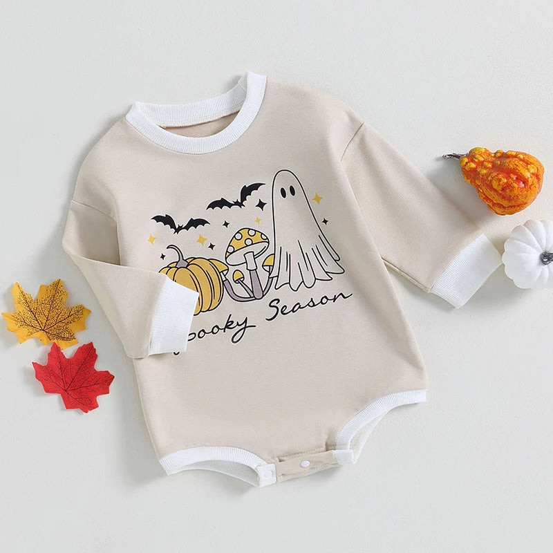 Infant Girl Long Sleeve Halloween Themed Bodysuit