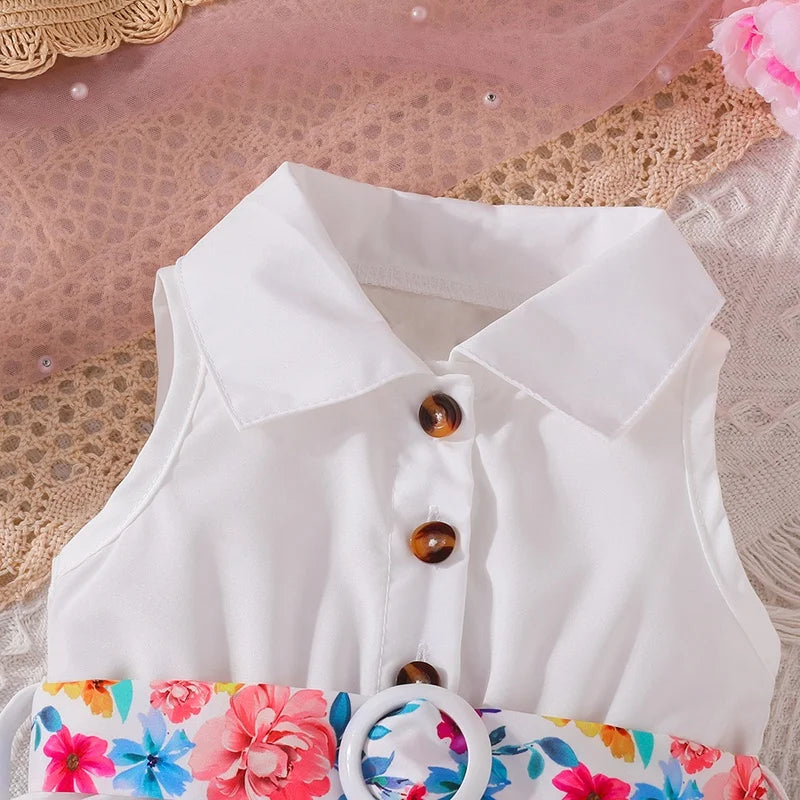 Korean Style Baby Girls Floral Princess Formal Dress childrensterritory