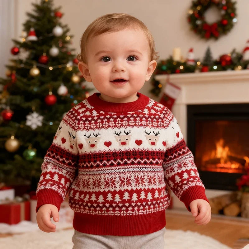 Kids Round Neck Long Sleeves Winter Sweater childrensterritory