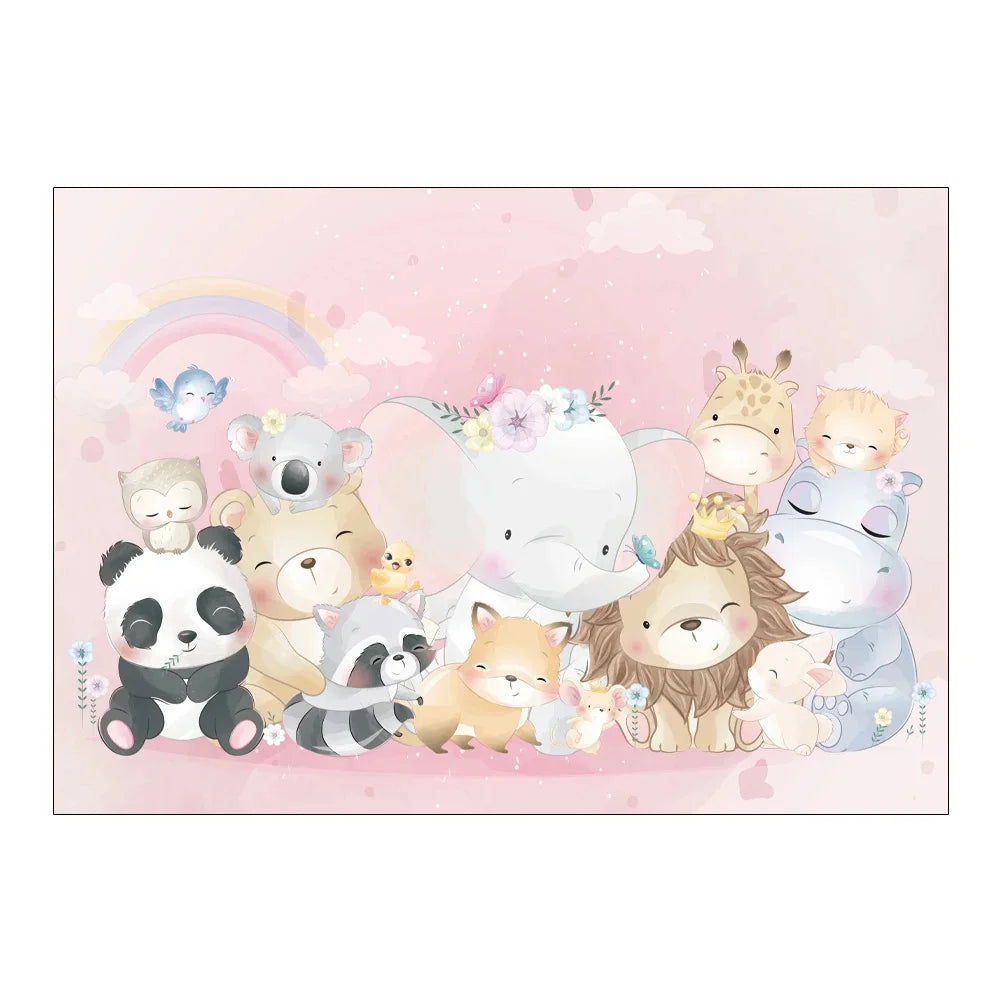Cartoon Animal Pattern Non-slip Children Rooms Carpets