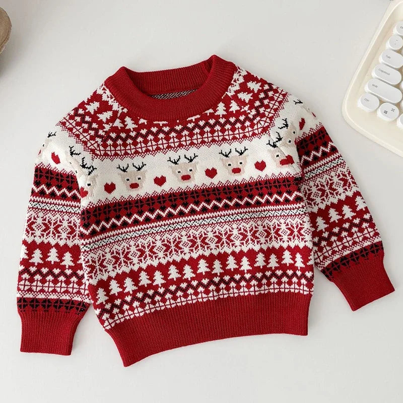Kids Round Neck Long Sleeves Winter Sweater childrensterritory