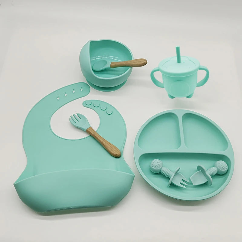 Baby 6/8-piece Silicone Tableware Set