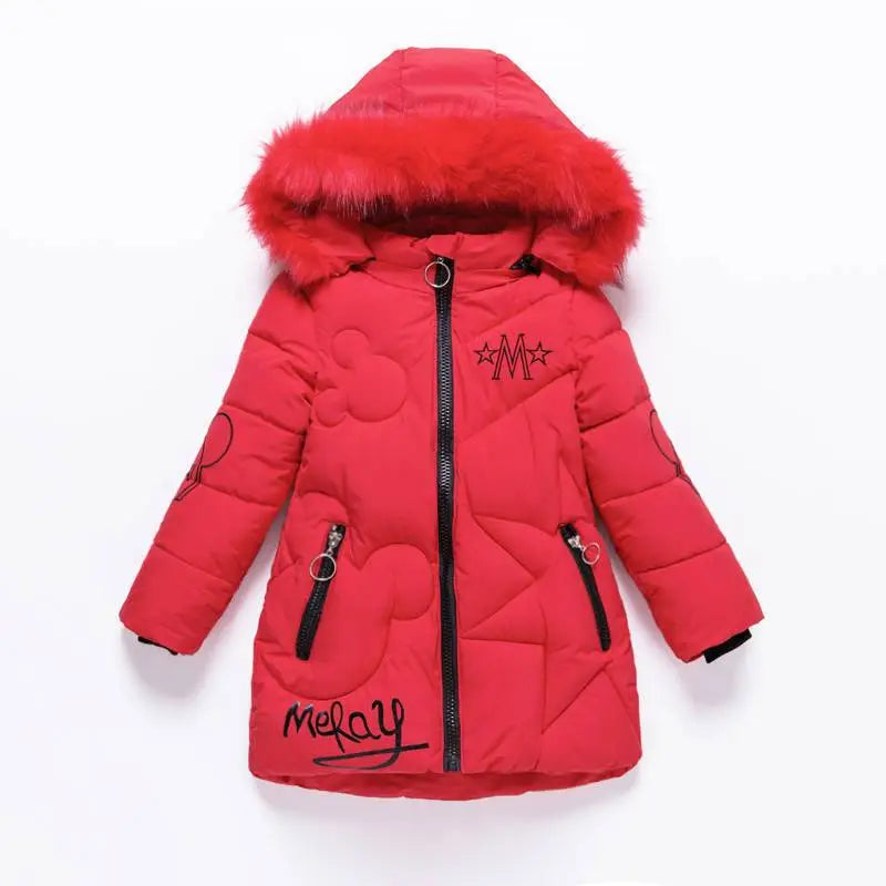 Kids Girls Winter Thick Hooded Parka Jackets childrensterritory