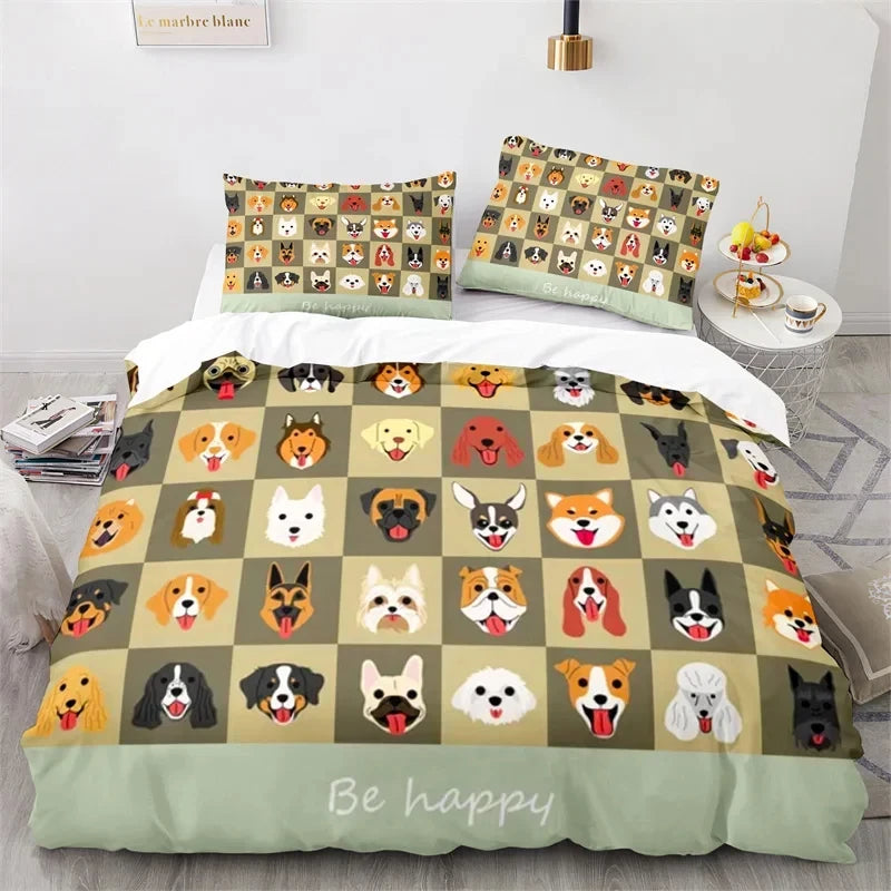 3D Cartoon Animal Print Microfiber Kids Bedding Sets