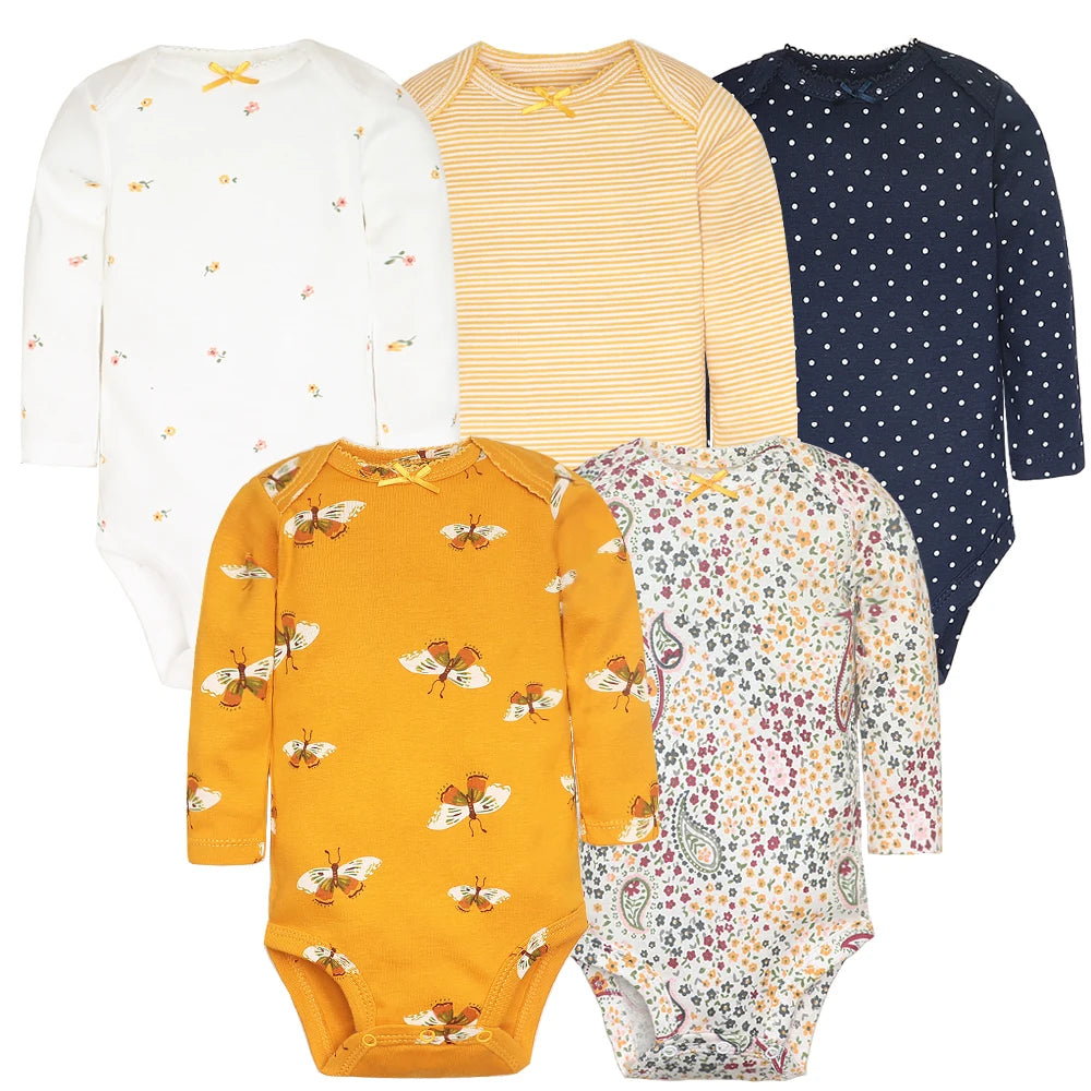 Cartoon Print Soft Cotton Bodysuits For Newborn Babies childrensterritory