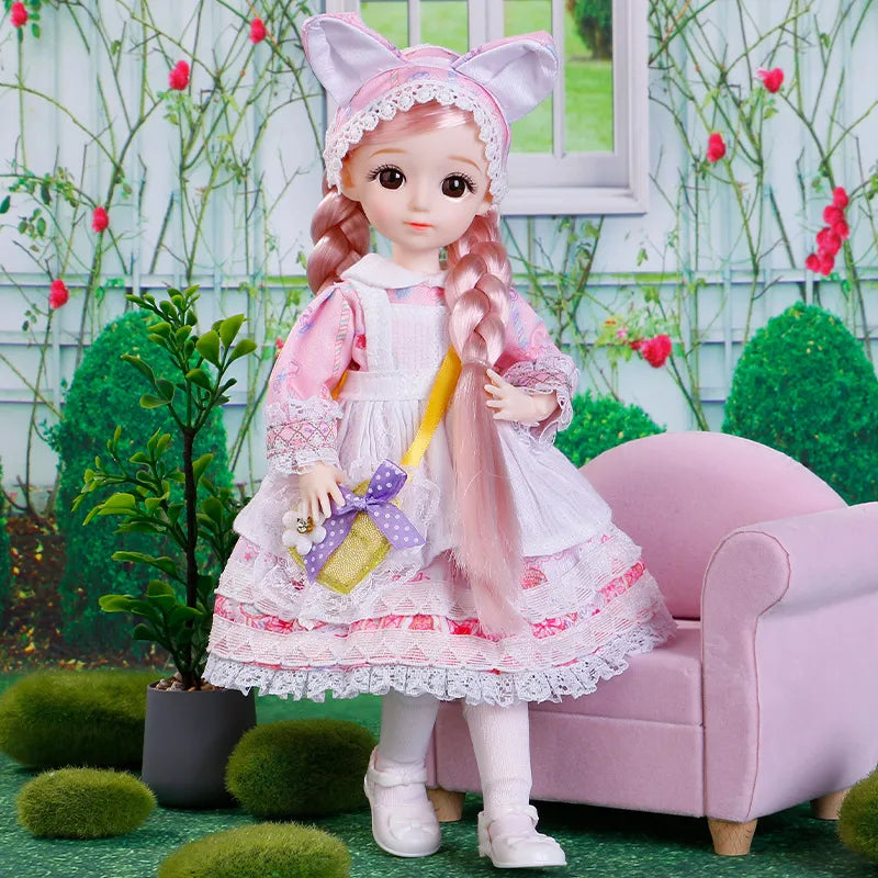 1/6 3D Eyes Girl Doll and Clothes with Multiple Removable Joints childrensterritory