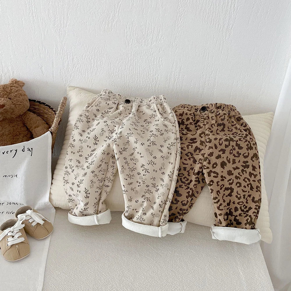 Fashion Prints Baby/Toddlers Thick Fleece Lining Pants childrensterritory