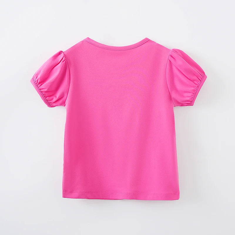 Kids Girls Hipster Cartoon Print Casual T-Shirt For Summer childrensterritory