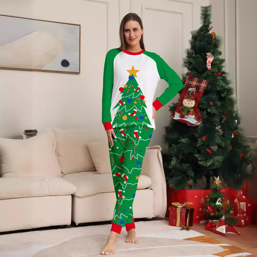 Long Sleeves Christmas Print Family Matching Clothing Set