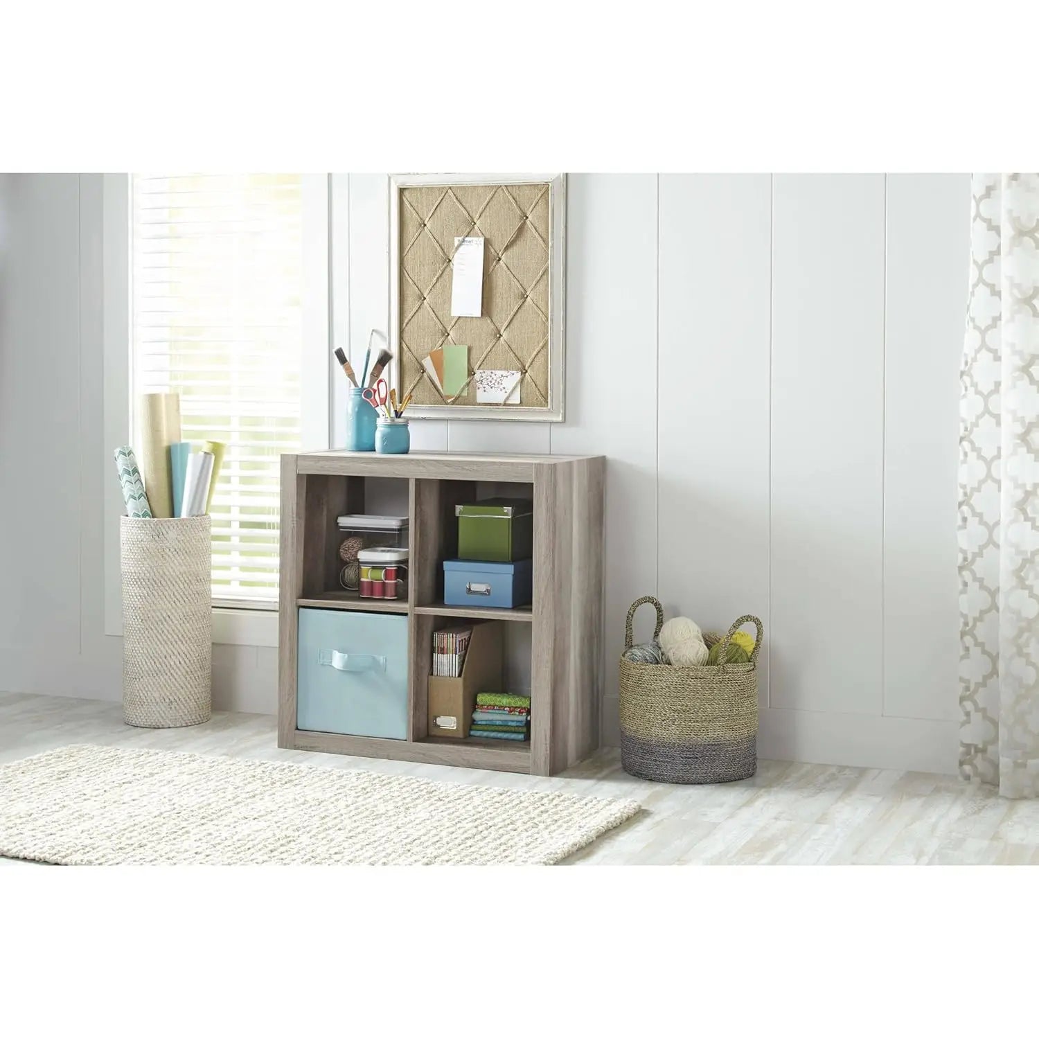 Modern 4-Cube Storage Organizer Shelf for Stylish Living childrensterritory