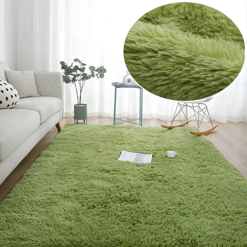 Soft Furry Rainbow Rugs for Kids Bedroom Decor