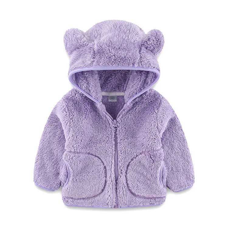 Toddler Boys Girls Warm Fleece Colorful Hoodies Jackets childrensterritory