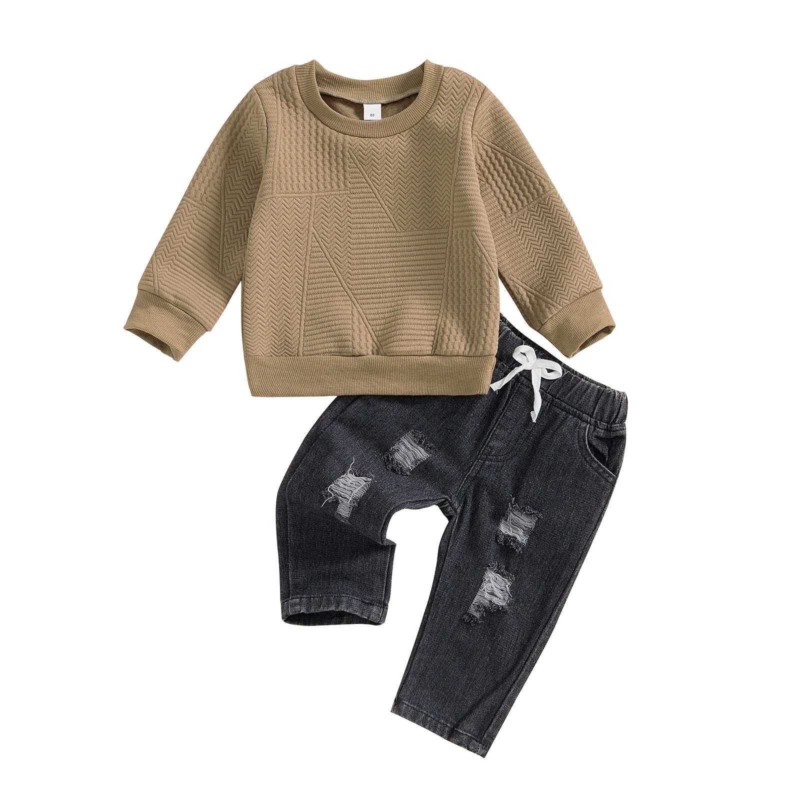 Toddler Boy Winter Warm Fleece 2Pcs Outfits