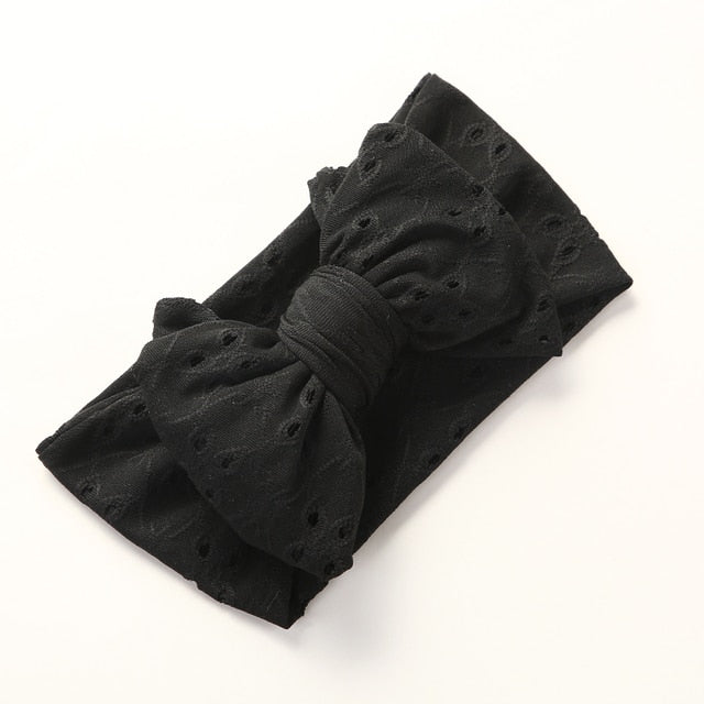 Baby Girl Embroidery Turban Knotted Bow Headband childrensterritory