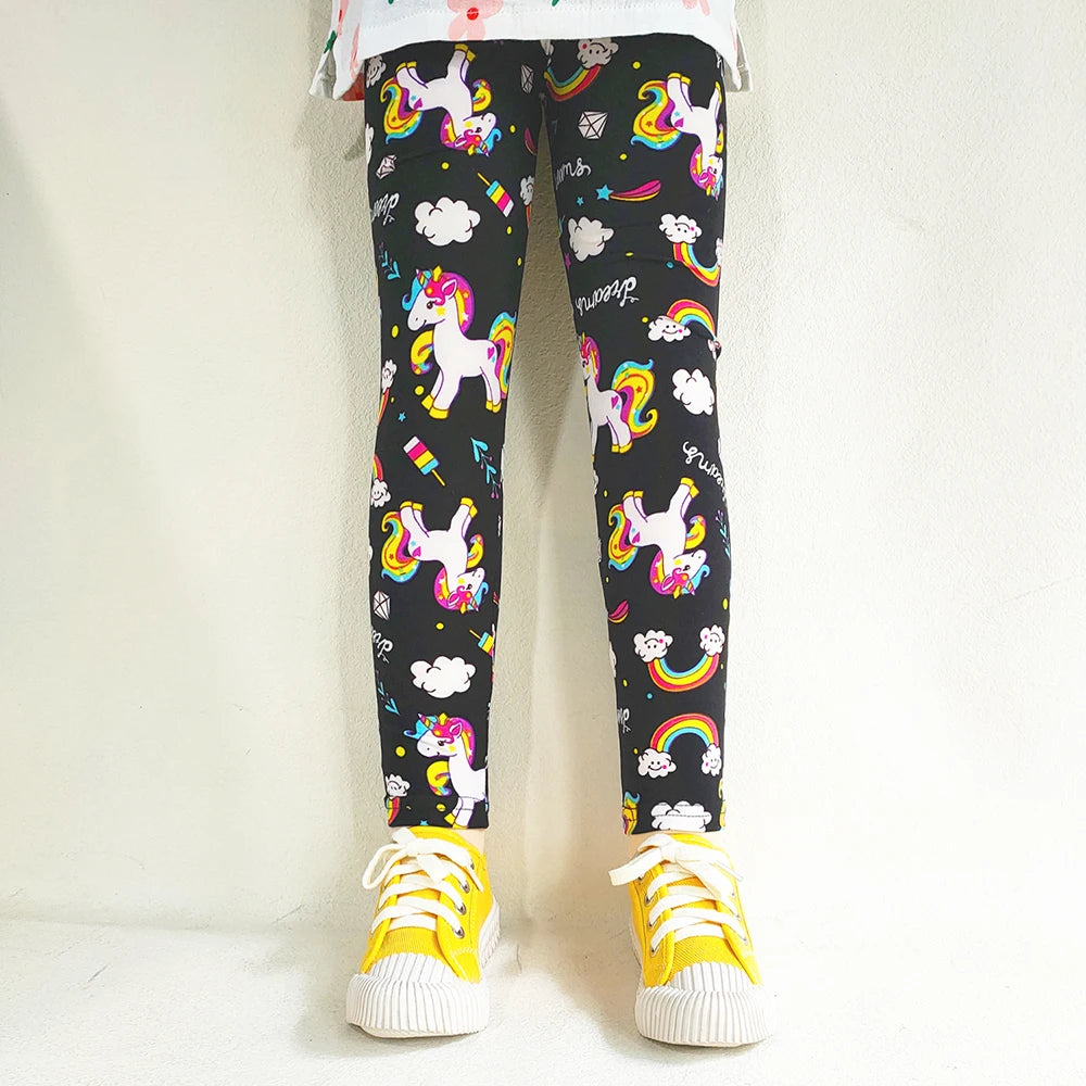 Kids Girl Floral Print Slim Fit Leggings/Trousers childrensterritory