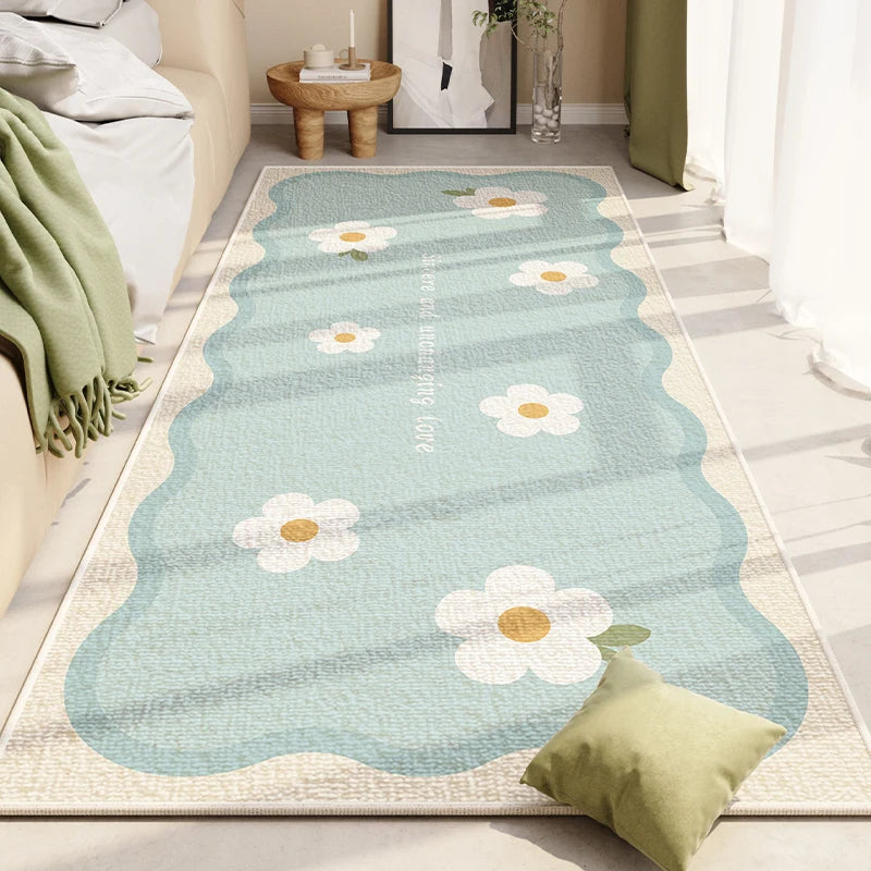 Nordic Cute Flower Girl Rugs for Bedroom, Large Area childrensterritory