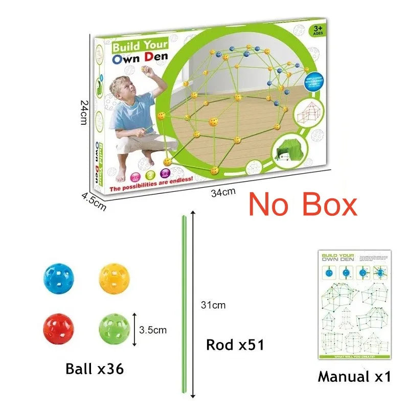 Kids DIY Tent House Building Sticks Educational Toys