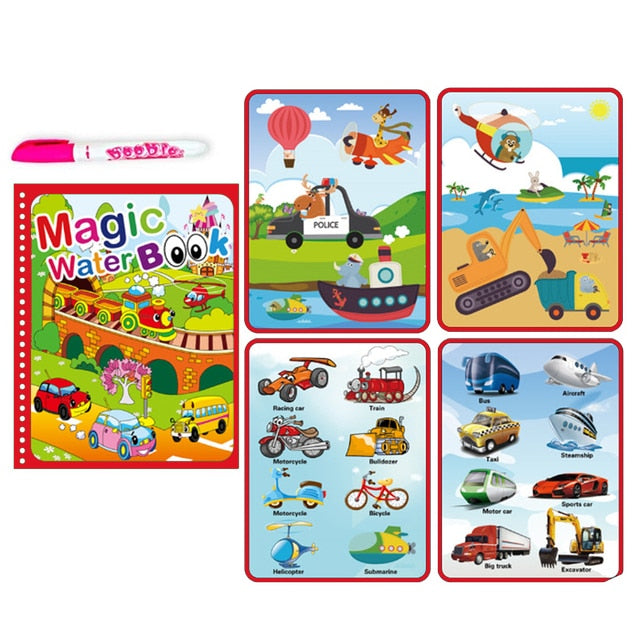 Reusable Magical Water Drawing Book with Pen Kids Toys childrensterritory