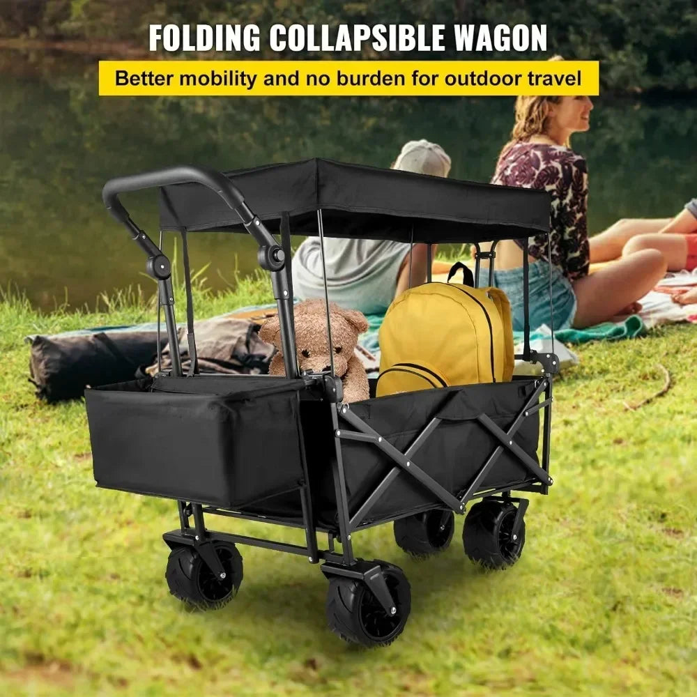 Collapsible Wagon Carts with Removable Canopy