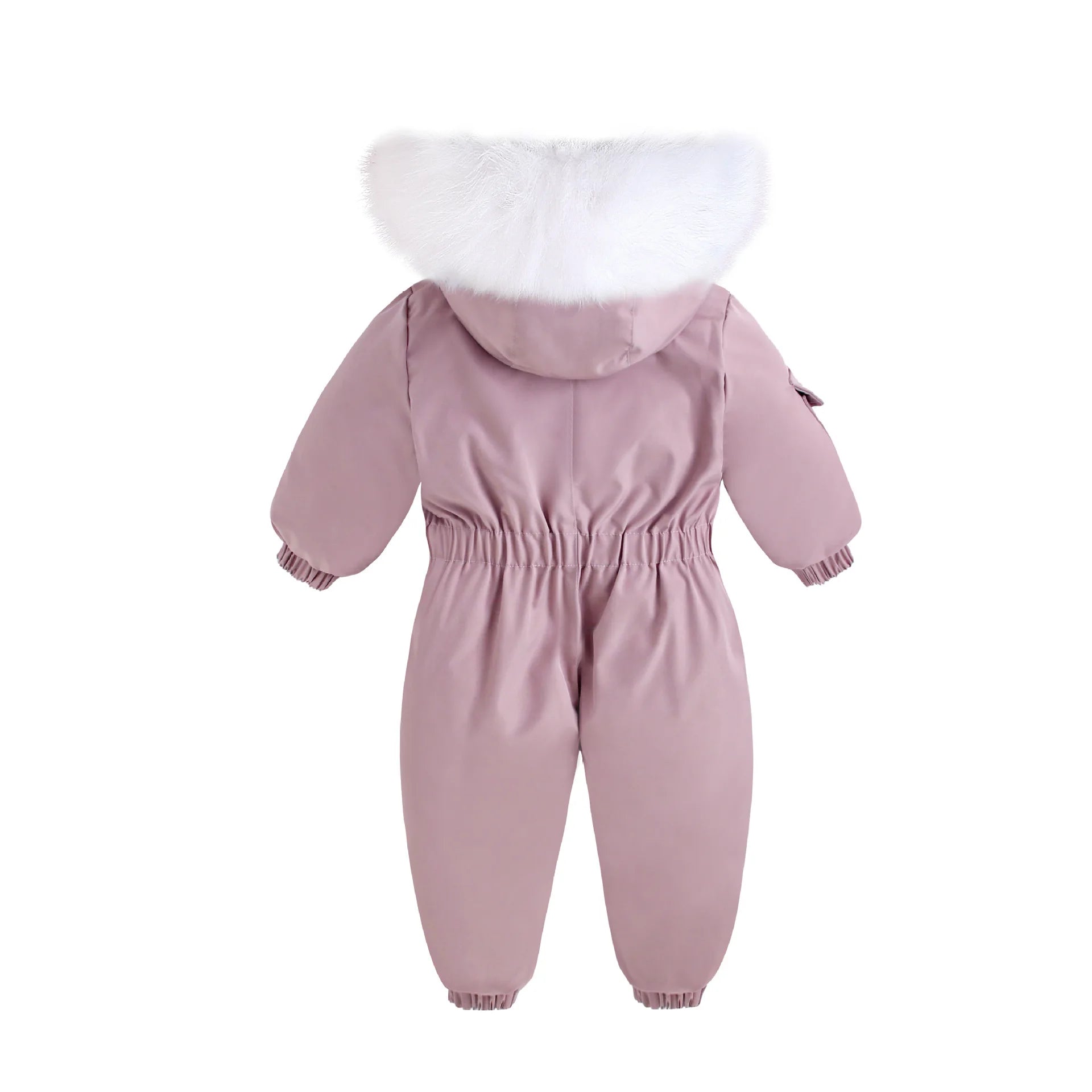 Infant Fur Hooded Winter Rompers for Girls and Boys