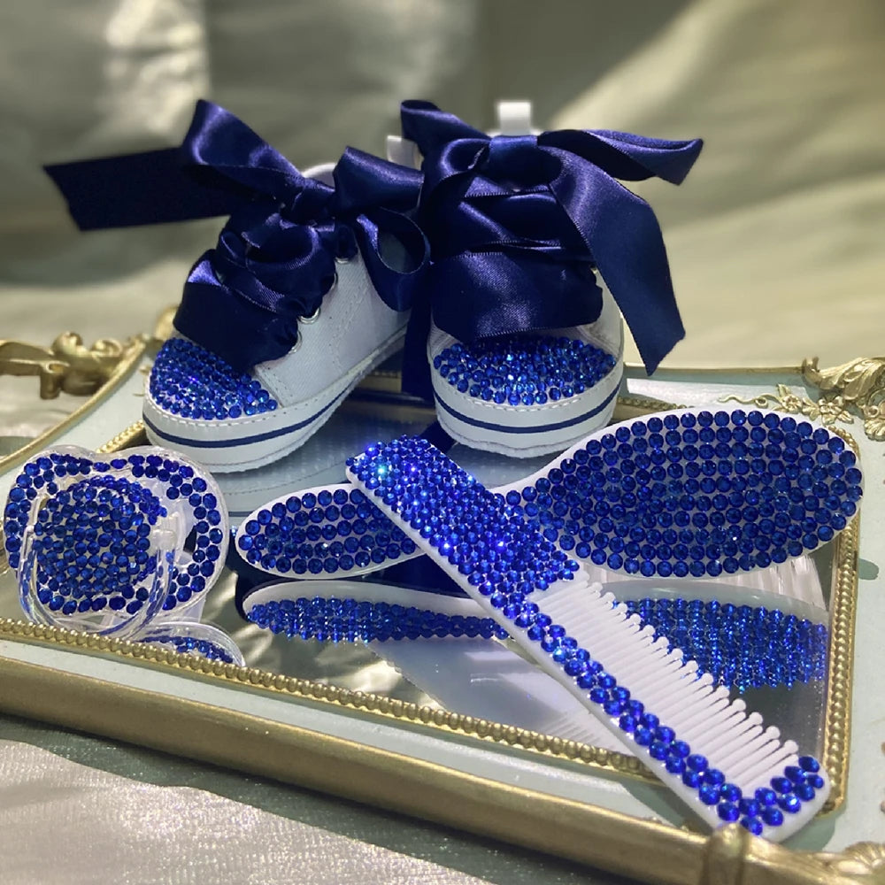 Luxury Keepsake Diamond Baby Bottles and Shoes Headband Set childrensterritory
