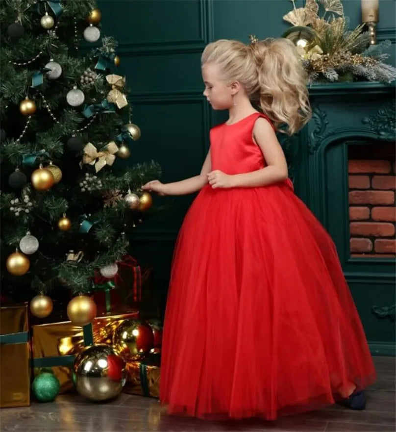 Fluffy Tulle A-Line Birthday Party Dress For Girls childrensterritory