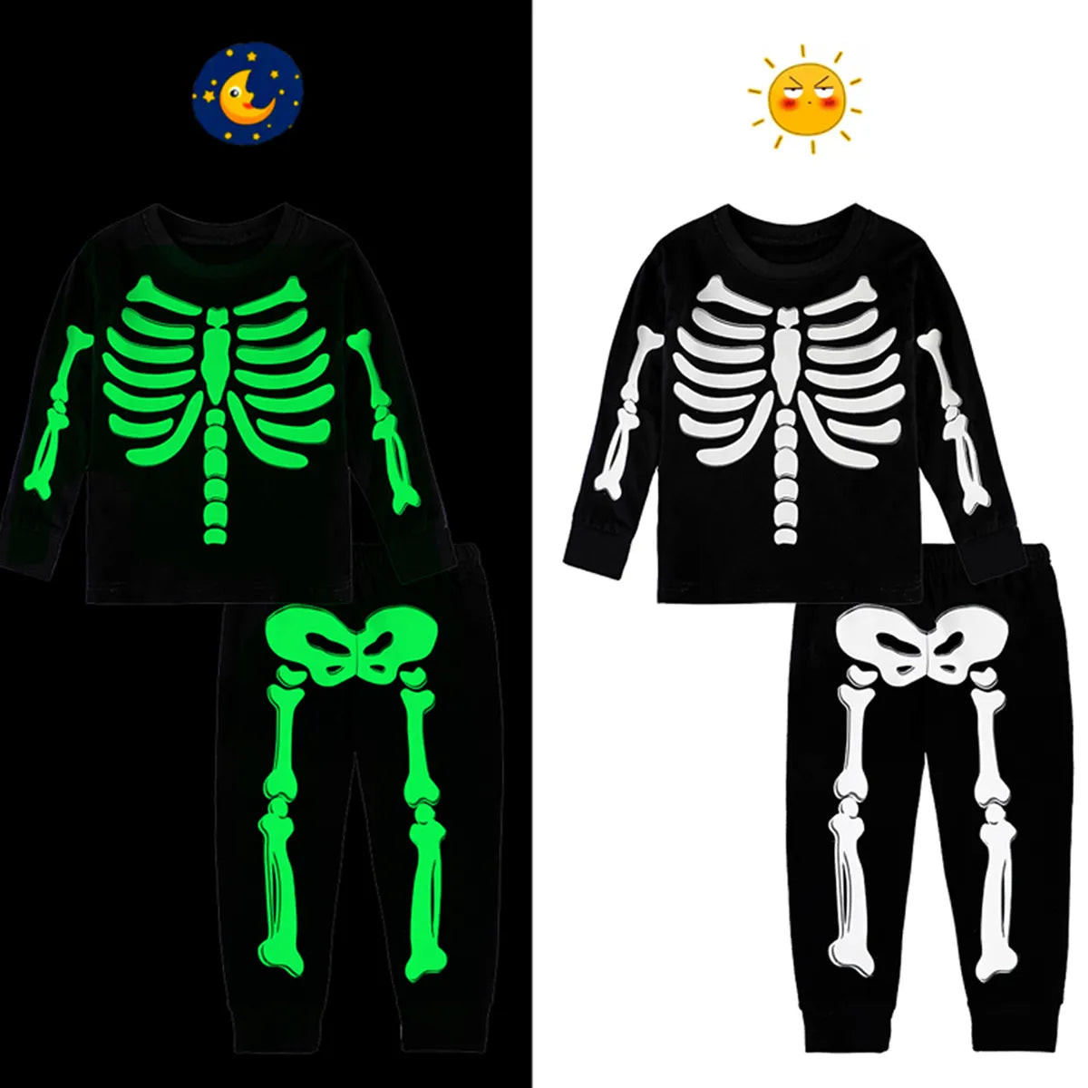 Kids Boy Skeleton Glow in the Dark Girls Unicorn Halloween Costumes childrensterritory