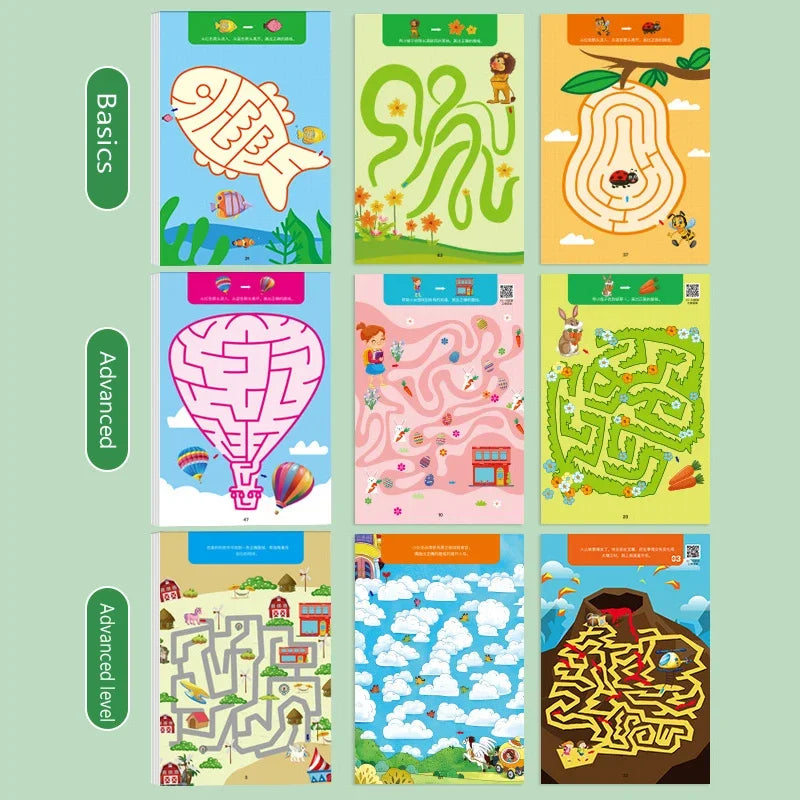Reusable Concentration Maze Training Book for Kids childrensterritory