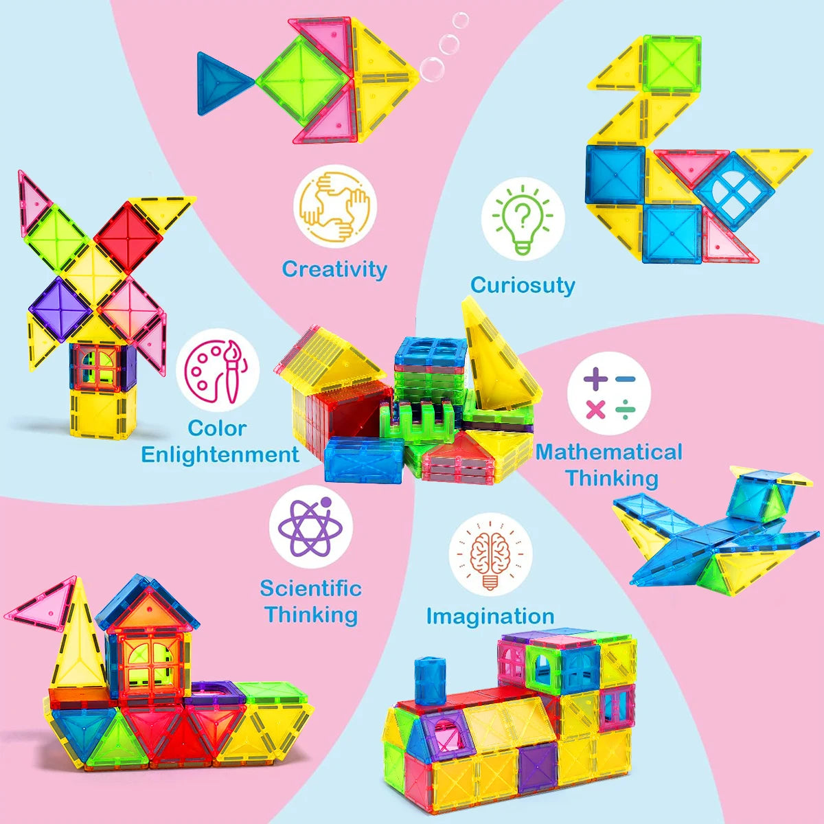 Magnetic Building Blocks Educational Toys For Kids